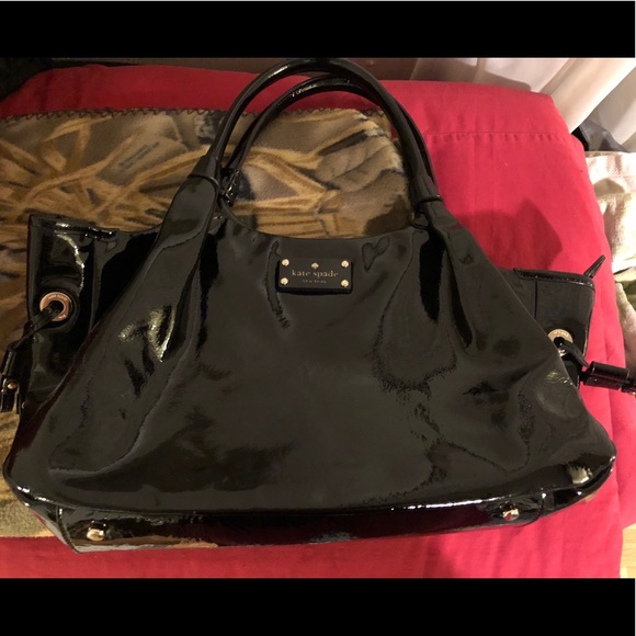 kate spade Handbags - Lightly used patent leather Kate Spade bag.